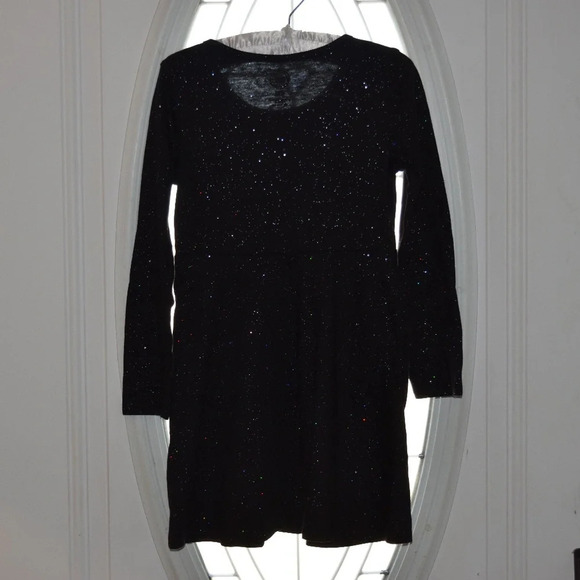 WONDER NATION Halloween Black Glitter Embroidered Girls Dress S 6/6X - Picture 4 of 6
